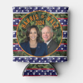 Kamala Harris Tim Walz President Vice Foto's Camo Blikjeskoeler (Voorkant)