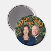 Kamala Harris Tim Walz President Vice Foto's Camo Magneet (Voorkant / Achterkant)