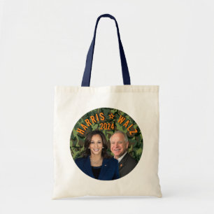 Kamala Harris Tim Walz President Vice Foto's Camo Tote Bag