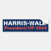 Kamala Harris Tim Walz President | Vice Pres 2024 Bumpersticker (Voorkant)