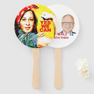 Kamala Harris Tim Walz Verkiezingen 2024 Handwaaier