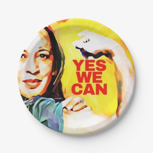 Kamala Harris Tim Walz Verkiezingen 2024 Papieren Bordje (Voorkant)