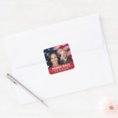 Kamala Harris Tim Walz voor President 2024 Vierkante Sticker (Envelop)