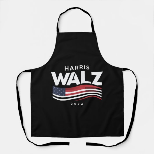 Kamala Harris Tim Walz Wals 2024 Verkiezing Schort (Voorkant)
