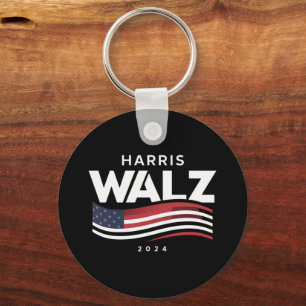 Kamala Harris Tim Walz Wals 2024 Verkiezing Sleutelhanger