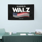 Kamala Harris Tim Walz Wals 2024 Verkiezing Spandoek (Beurs)