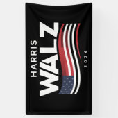 Kamala Harris Tim Walz Wals 2024 Verkiezing Spandoek (Verticaal)