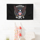 Kamala Harris Tim Walz Wals 2024 Verkiezing Spandoek (Insitu)