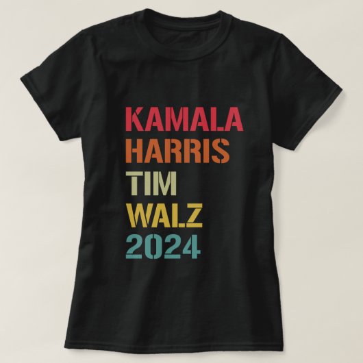 Kamala Harris Tim Walz Waltz 2024 Verkiezing Democ T-shirt (Design voorkant)