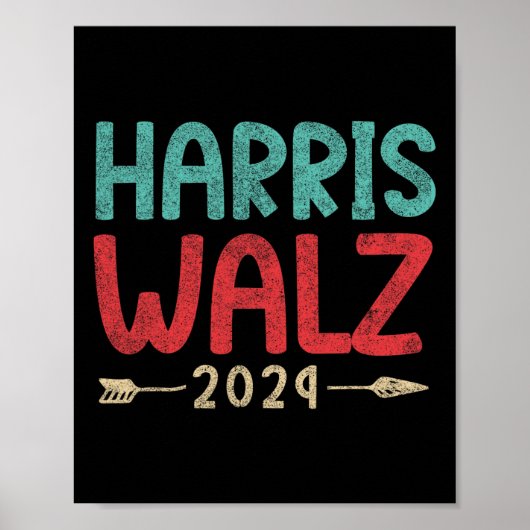 Kamala Harris Tim Walz Waltz Harris Walz Waltz 202 Poster (Voorkant)