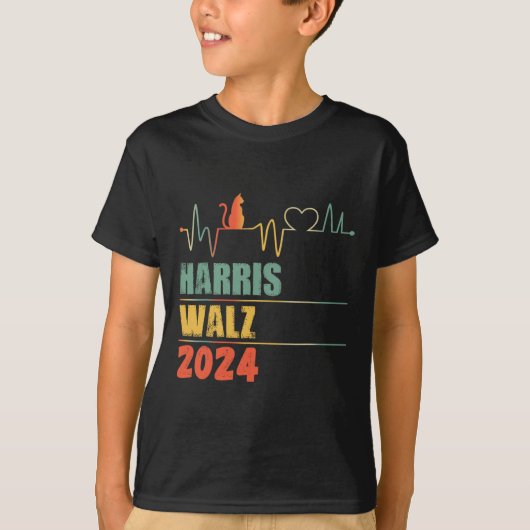 Kamala Harris Tim Walz Waltz Harris Walz Waltz 202 T-shirt (Voorkant)
