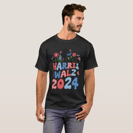 Kamala Harris Tim Walz Waltz T-shirt (Voorkant volledig)