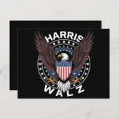 Kamala Harris Tim Walz Waltz Verkiezingen 2024 Briefkaart (Voorkant / Achterkant)