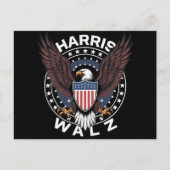 Kamala Harris Tim Walz Waltz Verkiezingen 2024 Briefkaart (Voorkant)