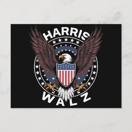 Kamala Harris Tim Walz Waltz Verkiezingen 2024 Briefkaart (Voorkant)