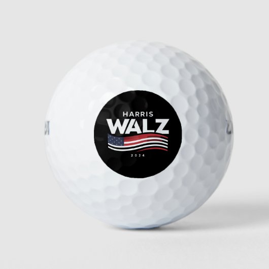 Kamala Harris Tim Walz Waltz Verkiezingen 2024 Golfballen (Voorkant)