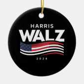 Kamala Harris Tim Walz Waltz Verkiezingen 2024 Keramisch Ornament (Voorkant)