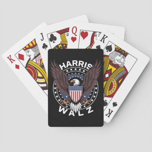 Kamala Harris Tim Walz Waltz Verkiezingen 2024 Pokerkaarten (Achterkant)