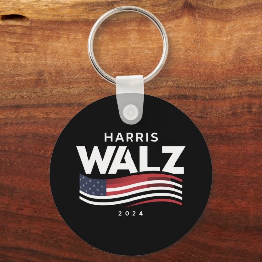 Kamala Harris Tim Walz Waltz Verkiezingen 2024 Sleutelhanger (Voorkant)