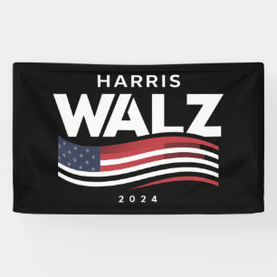 Kamala Harris Tim Walz Waltz Verkiezingen 2024 Spandoek