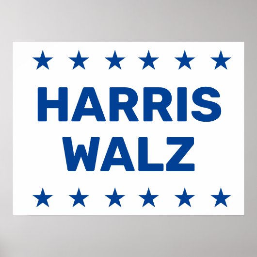 Kamala Harris Tim Walz Yard Poster (Voorkant)