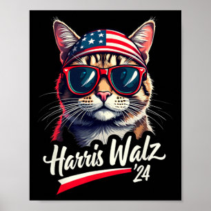 Kamala Harris Tim Wheimer Schattige Cat President  Poster