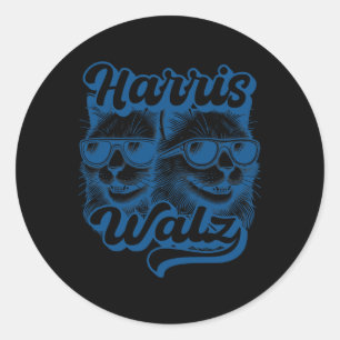 Kamala Harris Tim Wheimer Waltz 2024 Funny Retro C Ronde Sticker