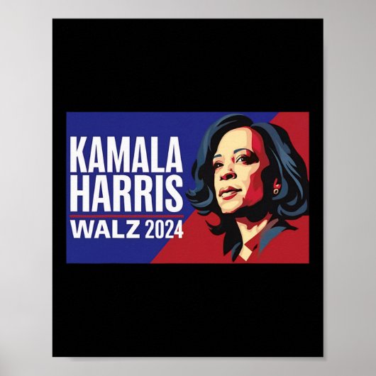 Kamala Harris Tim Wheimer Waltz 2024 Peace LGBT Poster (Voorkant)