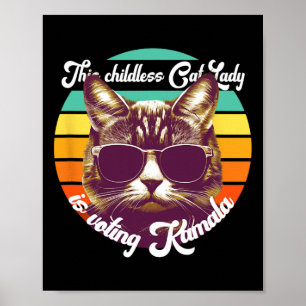 Kamala Harris Tim Wheimer Waltz - Kinderloze kat L Poster