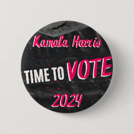Kamala Harris-toets. Donker Ronde Button 5,7 Cm