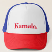 Kamala Harris Trucker Hoed | Patriottisch rood, wi Trucker Pet (Voorkant)