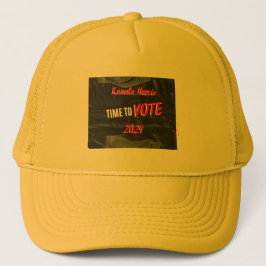 Kamala Harris trucker pet. Gele kleur. Pet
