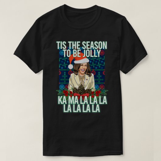 Kamala Harris Ugly met kerstkeuken T-shirt (Design voorkant)