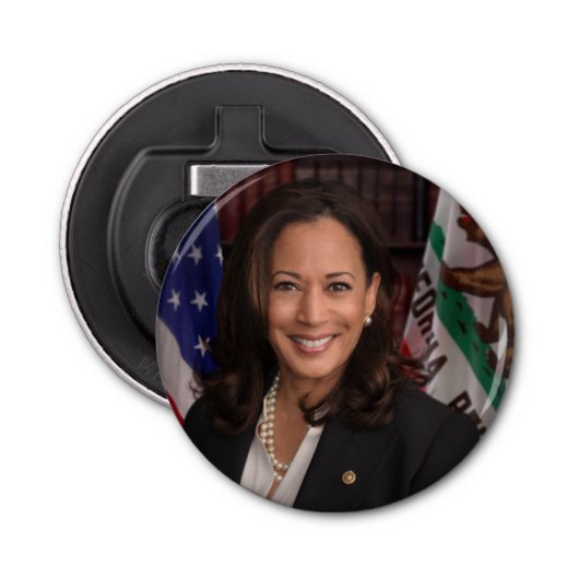 Kamala Harris US Vice President, Biden 2024 Button Flesopener (Voorkant)