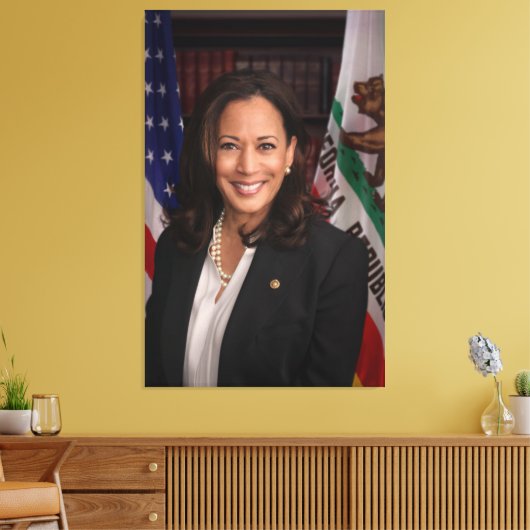 Kamala Harris US Vice President, Biden 2024 Canvas Afdruk (Insitu (Woonkamer))