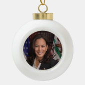 Kamala Harris US Vice President, Biden 2024 Keramische Bal Ornament (Voorkant)