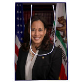 Kamala Harris US Vice President, Biden 2024 Medium Cadeauzakje (Achterkant)