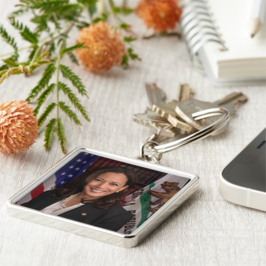 Kamala Harris US Vice President, Biden 2024 Sleutelhanger (Zijkant)