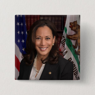 Kamala Harris US Vice President, Biden 2024 Vierkante Button 5,1 Cm
