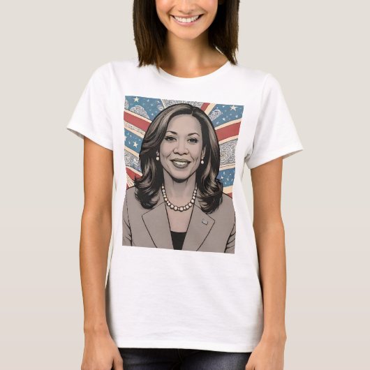 Kamala Harris USA president 2024 T-shirt (Voorkant)