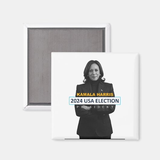 Kamala Harris USA Verkiezingen President 2024 Magneet (Voorkant / Achterkant)
