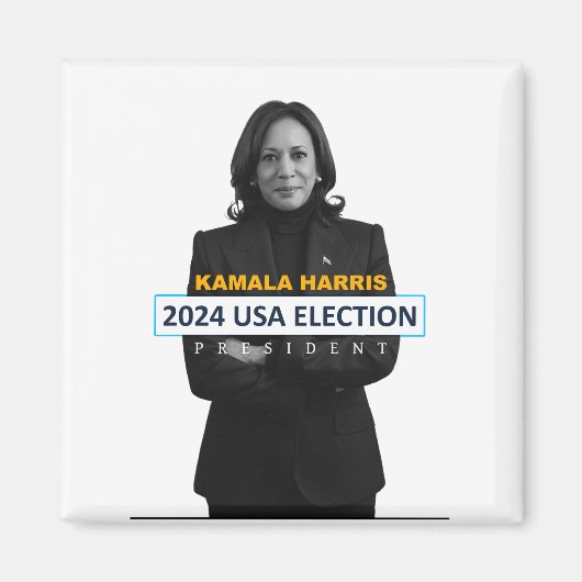 Kamala Harris USA Verkiezingen President 2024 Magneet (Voorkant)