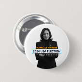 Kamala Harris USA Verkiezingen President 2024 Ronde Button 5,7 Cm (Voorkant /achterkant)