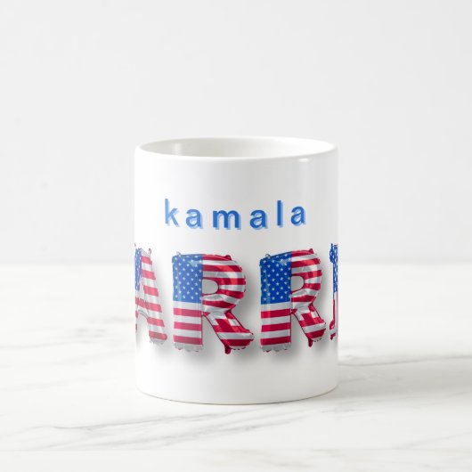 Kamala Harris USA Vlag Ballon Alfabetten Verkiezin Koffiemok (Center)