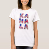 Kamala Harris USA Vlag Ballonbrieven Democraten T-shirt (Voorkant)