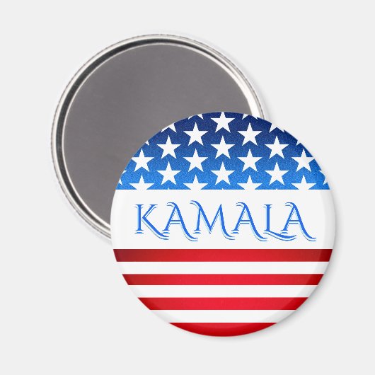 Kamala Harris USA Vlag Democraten Gepersonaliseerd Magneet (Voorkant / Achterkant)