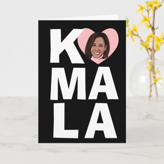 Kamala Harris Valentijn Vice-President Kaart (Gele Bloem)