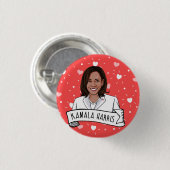 Kamala Harris Valentijnsdag Ronde Button 3,2 Cm (Voorkant /achterkant)