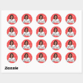 Kamala Harris Valentijnsdag Ronde Sticker (Vel)