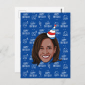 KAMALA HARRIS Verjaardag Briefkaart (Voorkant / Achterkant)